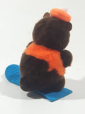 Vintage A&W Root Beer Bear Snowboarding 4" Tall Plush Stuffed Character Hanging Christmas Tree Ornament