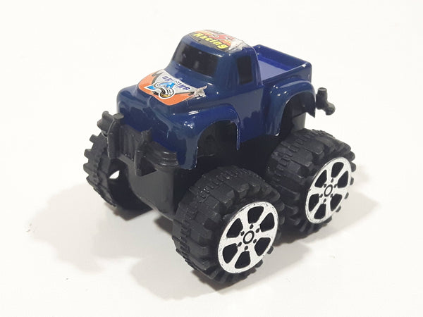 #5 Racing Monster Truck Blue Plastic 2 1/8" Long Toy Car Vehicle