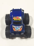 #5 Racing Monster Truck Blue Plastic 2 1/8" Long Toy Car Vehicle
