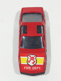 Unknown Brand Fire Dept Red Die Cast Toy Car Vehicle