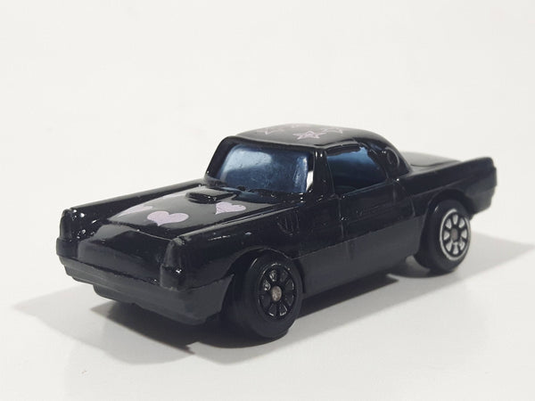 TC 8828 Ford Thunderbird Black with Purple Hearts and Stars Die Cast Toy Car Vehicle