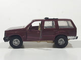 Maisto Ford Explorer Burgundy 1/42 Scale Pullback Motorized Friction Die Cast Toy Car Vehicle with Opening Doors Wheel Damage