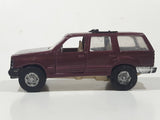 Maisto Ford Explorer Burgundy 1/42 Scale Pullback Motorized Friction Die Cast Toy Car Vehicle with Opening Doors Wheel Damage
