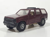 Maisto Ford Explorer Burgundy 1/42 Scale Pullback Motorized Friction Die Cast Toy Car Vehicle with Opening Doors Wheel Damage