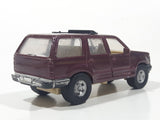 Maisto Ford Explorer Burgundy 1/42 Scale Pullback Motorized Friction Die Cast Toy Car Vehicle with Opening Doors Wheel Damage
