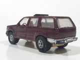 Maisto Ford Explorer Burgundy 1/42 Scale Pullback Motorized Friction Die Cast Toy Car Vehicle with Opening Doors Wheel Damage