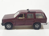 Maisto Ford Explorer Burgundy 1/42 Scale Pullback Motorized Friction Die Cast Toy Car Vehicle with Opening Doors Wheel Damage