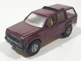 Maisto Ford Explorer Burgundy 1/42 Scale Pullback Motorized Friction Die Cast Toy Car Vehicle with Opening Doors Wheel Damage