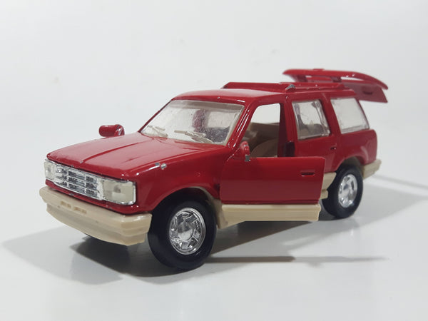 1994 Road Champs Ford Explorer Red 1/43 Scale Die Cast Toy Car Vehicle with Opening Doors and Hatch