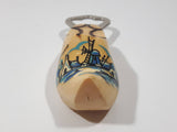 Vintage Holland Dutch Windmill Scene Wood Clog Shoe Metal Bottle Opener