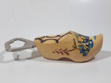 Vintage Holland Dutch Windmill Scene Wood Clog Shoe Metal Bottle Opener