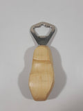 Vintage Holland Dutch Windmill Scene Wood Clog Shoe Metal Bottle Opener