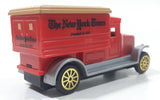 The New York Times Founded in 1851 Red Plastic and Metal Die Cast Toy Car Vehicle Missing Grill