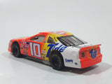 1997 Hot Wheels Pro Racing NASCAR #10 Ricky Rudd Tide Ford Thunderbird Orange and White Die Cast Race Car Vehicle