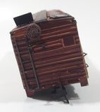 Vintage HO Scale Fruit Growers Express F.D.E.X. 9254 Reefer Box Car Yellow Wood and Metal Train Car Vehicle Missing One Set of Wheels