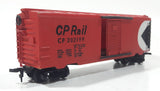 HO Scale CP Rail CP 202199 Box Car Red Plastic Train Car Vehicle Busted Side