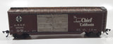 HO Scale Santa Fe A.T.S.F. 10529 Reefer Box Car Brown Toy Train Car Vehicle