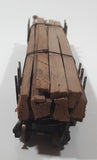 HO Scale C.&N. W.RY 4259 Flat Deck Car Brown Toy Train Car Vehicle with Wood Load