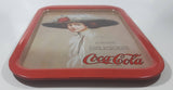 Vintage 1971 Coca-Cola "Drink" "Delicious" Hamilton King 1909 Pinup Girl Red Metal Beverage Serving Tray Coke Cola Soda Pop Collectible