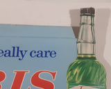 Vintage Jeris The Antiseptic Hair Tonic Man and Woman Themed Large 17" x 24 1/4" Cardboard Counter Top Store Advertisement