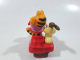1989 McDonald's Garfield and Odie on a Motorbike Toy Vehicle and Figure