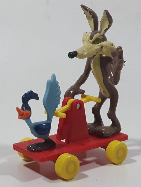 1989 McDonald's Warner Bros. Looney Tunes Wile E. Coyote & Roadrunner Train Handcar Toy Railroad Vehicle