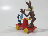 1989 McDonald's Warner Bros. Looney Tunes Wile E. Coyote & Roadrunner Train Handcar Toy Railroad Vehicle