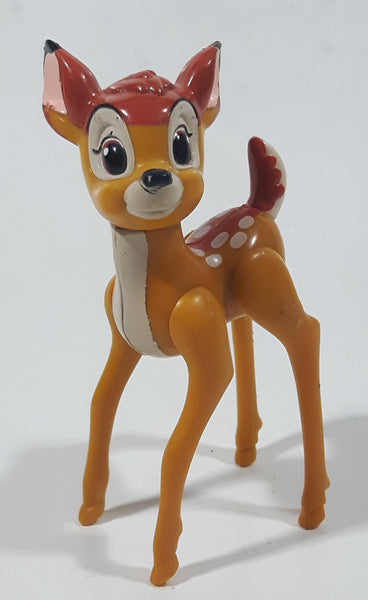 Vintage Disney Plastic Bambi 4" Tall Plastic Toy Figure with Moving Legs