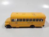 Welly No. 43601 School Bus with Flip Out Stop Sign Yellow Die Cast Toy Car Vehicle Missing Tires and Stop Sign