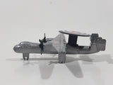 Unknown Brand 6004 E-2 Hawkeye Twin Turbo Prop Airplane US Navy Silver Die Cast Toy Aircraft Missing Wheels