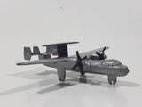 Unknown Brand 6004 E-2 Hawkeye Twin Turbo Prop Airplane US Navy Silver Die Cast Toy Aircraft Missing Wheels