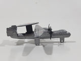 Unknown Brand 6004 E-2 Hawkeye Twin Turbo Prop Airplane US Navy Silver Die Cast Toy Aircraft Missing Wheels