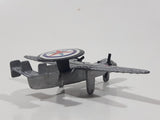 Unknown Brand 6004 E-2 Hawkeye Twin Turbo Prop Airplane US Navy Silver Die Cast Toy Aircraft Missing Wheels