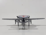 Unknown Brand 6004 E-2 Hawkeye Twin Turbo Prop Airplane US Navy Silver Die Cast Toy Aircraft Missing Wheels