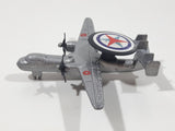 Unknown Brand 6004 E-2 Hawkeye Twin Turbo Prop Airplane US Navy Silver Die Cast Toy Aircraft Missing Wheels