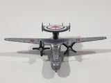 Unknown Brand 6004 E-2 Hawkeye Twin Turbo Prop Airplane US Navy Silver Die Cast Toy Aircraft Missing Wheels