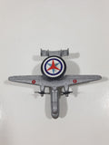 Unknown Brand 6004 E-2 Hawkeye Twin Turbo Prop Airplane US Navy Silver Die Cast Toy Aircraft Missing Wheels