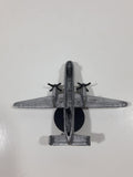 Unknown Brand 6004 E-2 Hawkeye Twin Turbo Prop Airplane US Navy Silver Die Cast Toy Aircraft Missing Wheels