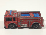 1982 Hot Wheels Fire Eater Red Fire Truck Die Cast Toy Car Vehicle - BW - Blue Lights