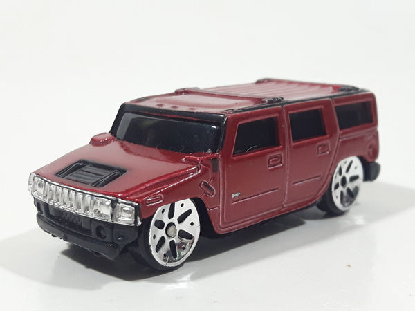 Maisto Hummer H2 Dark Red Die Cast Toy Truck SUV Vehicle