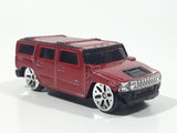 Maisto Hummer H2 Dark Red Die Cast Toy Truck SUV Vehicle
