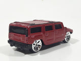 Maisto Hummer H2 Dark Red Die Cast Toy Truck SUV Vehicle