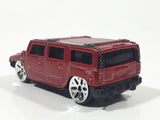 Maisto Hummer H2 Dark Red Die Cast Toy Truck SUV Vehicle