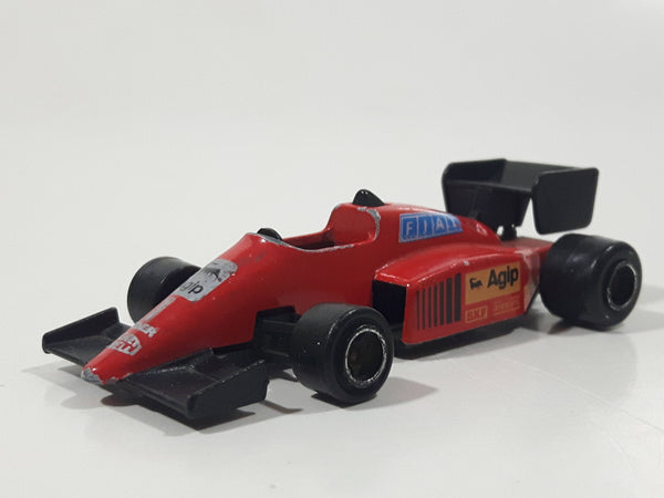 Vintage Majorette No. 282 Fiat AGIP 1/55 Scale Red Die Cast Toy Race Car Vehicle