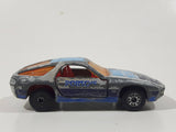 Vintage 1984 Matchbox Superfast No. 59 Porsche 928 Grey Die Cast Toy Car Vehicle with Opening Doors