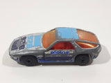 Vintage 1984 Matchbox Superfast No. 59 Porsche 928 Grey Die Cast Toy Car Vehicle with Opening Doors