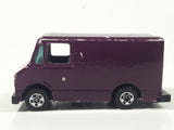 1990 Hot Wheels Color Racers II Letter Getter Maroon Mail Truck Die Cast Toy Delivery Vehicle