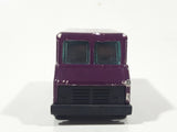 1990 Hot Wheels Color Racers II Letter Getter Maroon Mail Truck Die Cast Toy Delivery Vehicle