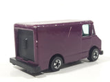 1990 Hot Wheels Color Racers II Letter Getter Maroon Mail Truck Die Cast Toy Delivery Vehicle