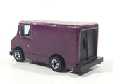 1990 Hot Wheels Color Racers II Letter Getter Maroon Mail Truck Die Cast Toy Delivery Vehicle